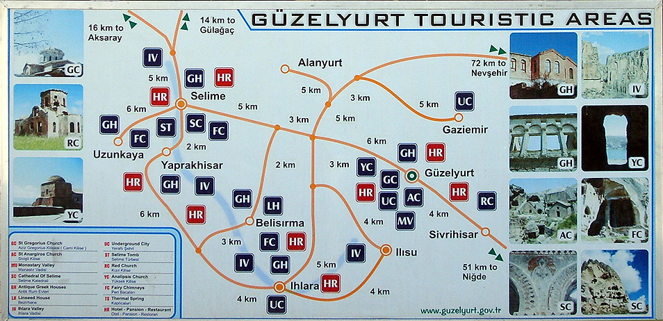  Kapadokya Güzelyurt turistik bölge haritası 
 www.guzelyurt.gov.tr 